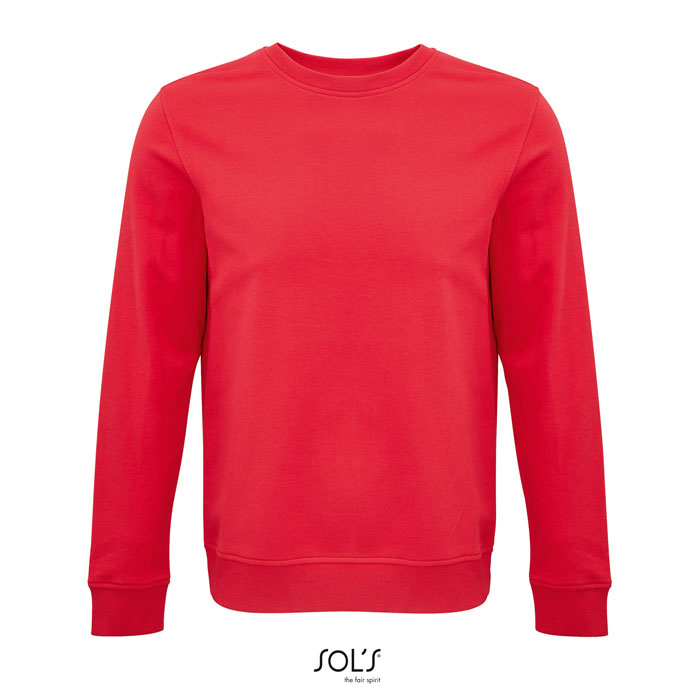 Sweat coton bio et rPET unisexe personnalisé 280g - COMET Rouge 1
